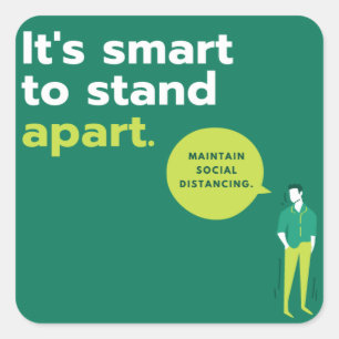 It's smart  to stand apart square sticker