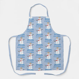 It's sNOw Mystery Detective Snowman Apron