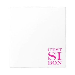 It's So Good - C'est Si Bon French Notepad