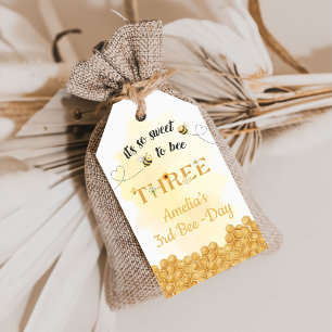 It's So Sweet To Bee 3rd Birthday Gift Tags