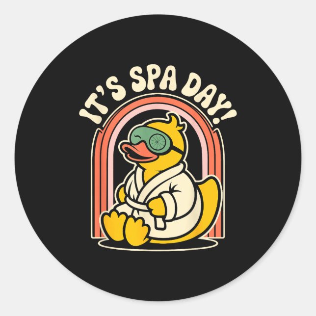 Its Spa Day Wellness Retreat Relax Beauty Home Spa Classic Round Sticker (Front)