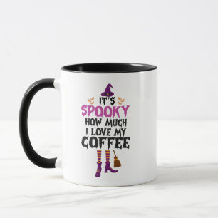 It's Spooky How Much i Love my Coffee Funny Spooky Mug