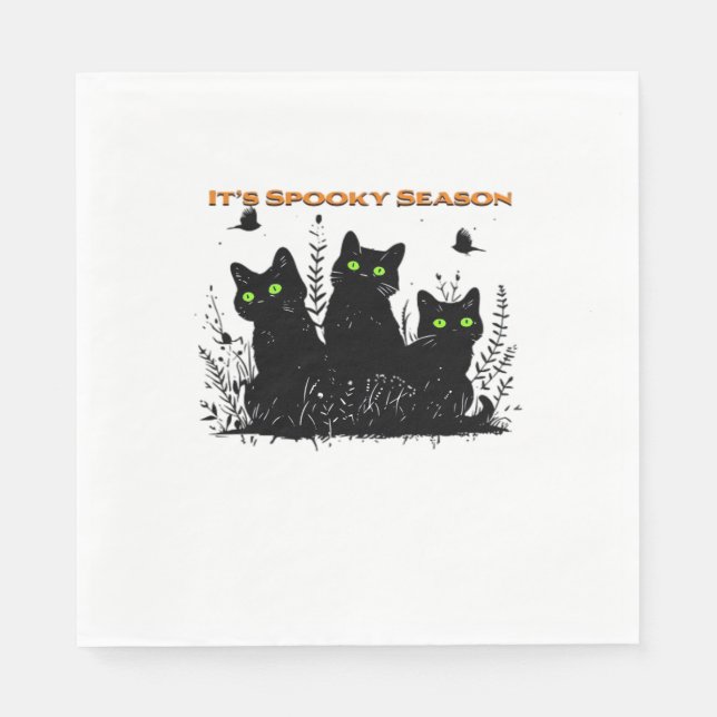 It's spooky season black cats Classic T-Shirt Napkin (Front)