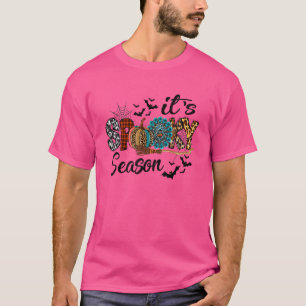Its Spooky Season Pumpkin Leopard Happy Fall Yu201 T-Shirt