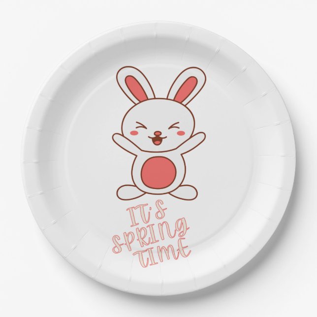 It's Spring Time                         Paper Plate (Front)