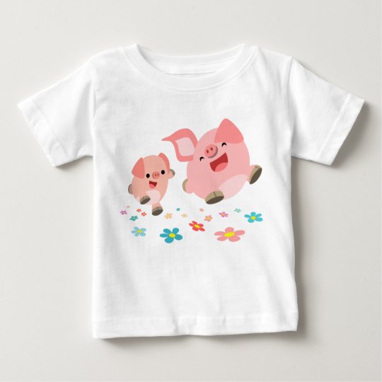 It's Spring!!-Two Cute Cartoon Pigs Infant T-Shirt