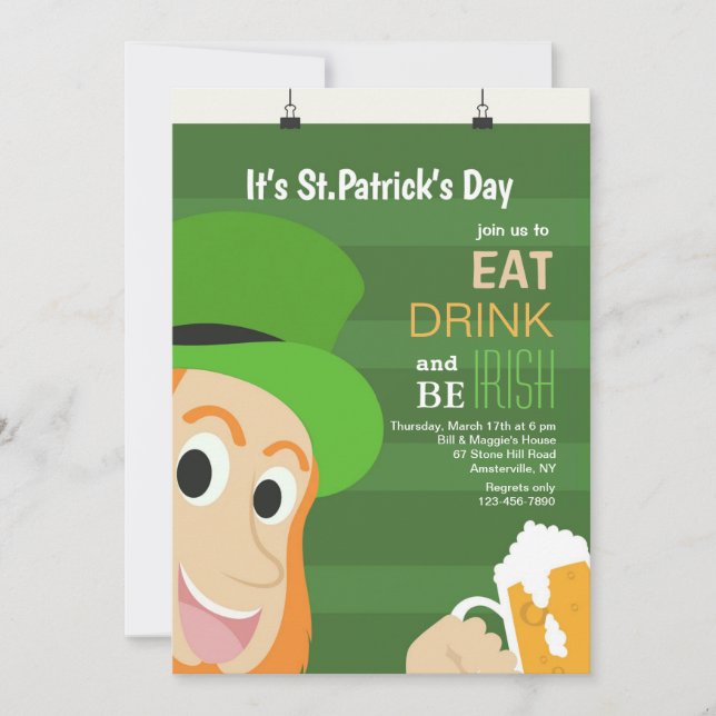 It's St. Patrick's Day Invitation (Front)