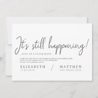It's Still Happening! Modern Chic Elegant Wedding