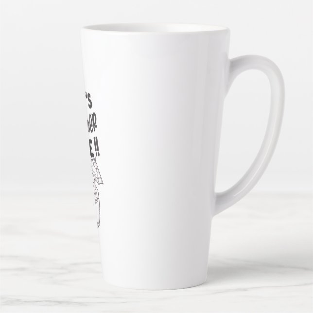 It's Summer Time Coconut Beach Vacation Funny Latte Mug (Right)