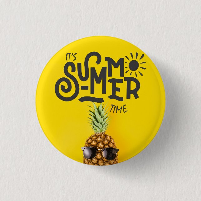 It's summer time Hitch Cover 1 Inch Round Button (Front)