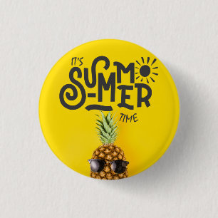 It's summer time Hitch Cover 1 Inch Round Button