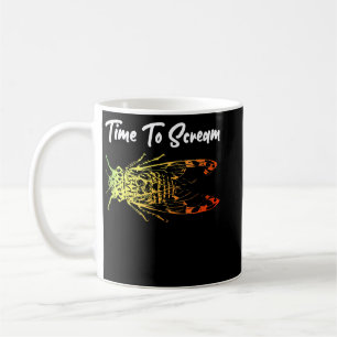 Its Summer Time To Scream Happy Colourful Rainbow  Coffee Mug