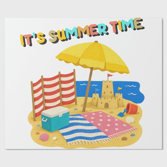 it's summer time wrapping paper (Flat)