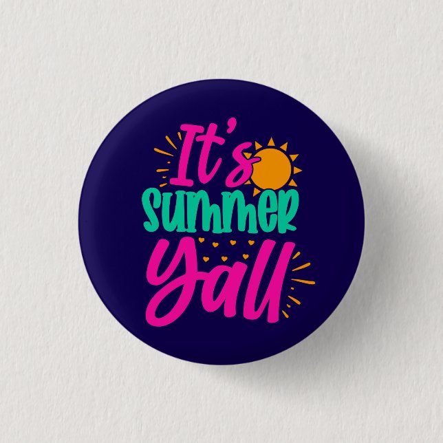 It's Summer Y'all-54808 1 Inch Round Button (Front)