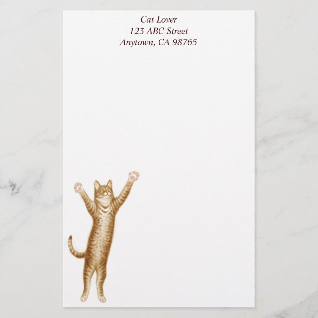 Its Super Kitty Customizable Stationery (Front)