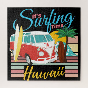 It's Surfing Time Hawaii - Summer Beach Vibes Jigsaw Puzzle