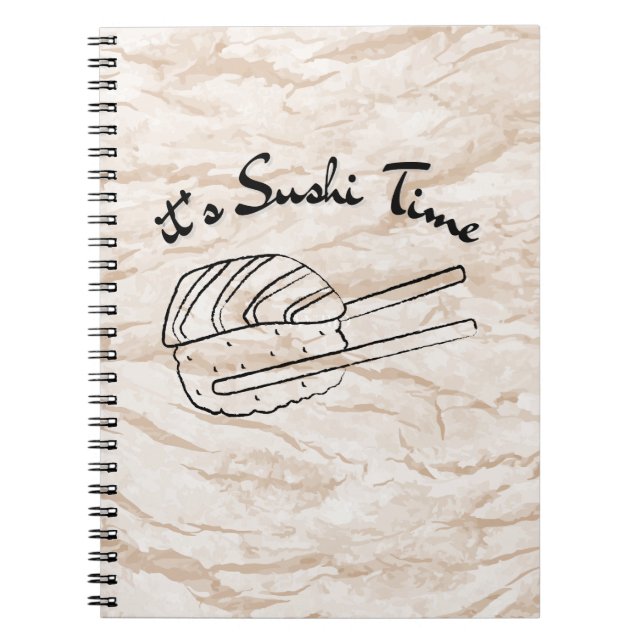 It's sushi time, sushi notebook (Front)