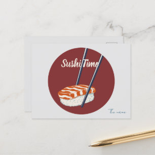 It's sushi time, sushi postcard