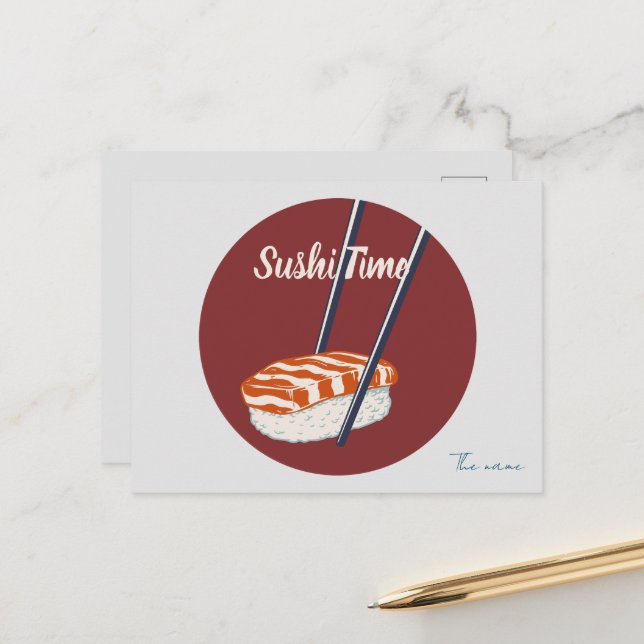 It's sushi time, sushi postcard (Front/Back In Situ)