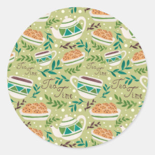 It's Tea Time Classic Round Sticker