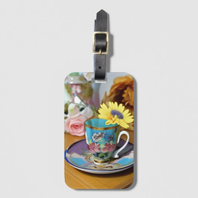 It's Tea Time  Luggage Tag (Front Vertical)
