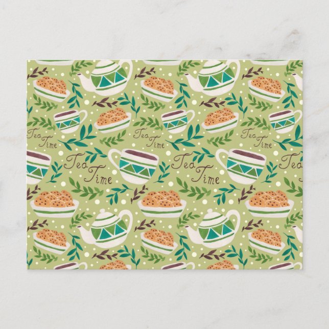 It's Tea Time Postcard (Front)