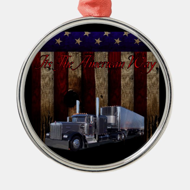 It's the American Way Metal Ornament (Front)