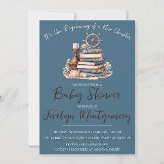 It's the Beginning of a New Chapter Baby Shower Invitation