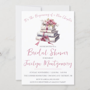 It's the Beginning of a New Chapter Bridal Shower Invitation