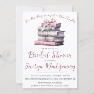 It's the Beginning of a New Chapter Bridal Shower Invitation