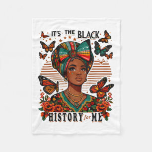 It's The Black History Ethnic African Woman With B Fleece Blanket