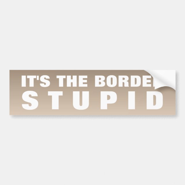 It's The Border Stupid Bumper Sticker (Front)