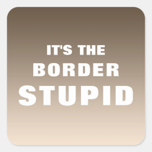 It's The Border Stupid Square Sticker
