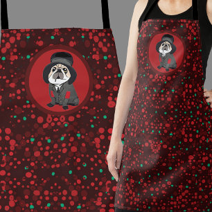 It's the Christmas Pug Dog Lover Hobo Elbow Patch  Apron