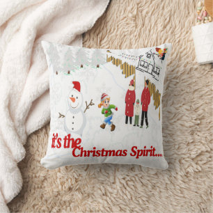 its the Christmas Spirit - Believe it Pillows! Throw Pillow