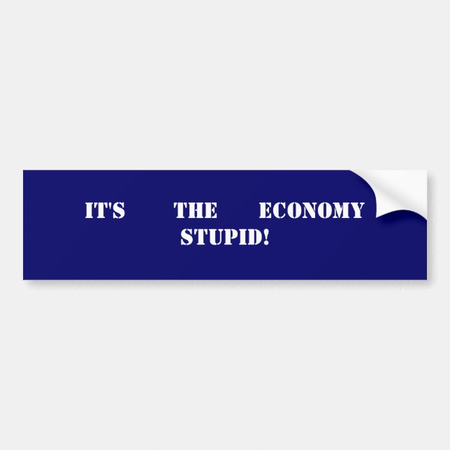 IT'S THE ECONOMY STUPID! Bumper Sticker (Front)