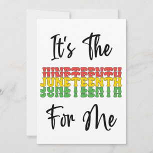 Its The Juneteenth For Me Melanin Black Sista Bruh Holiday Card
