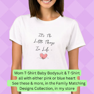 It's The Little Things In Life Pink Heart Match Pr T-Shirt