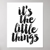 It's The Little Things