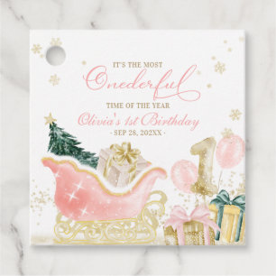 It's The Most Onederful Time of the Year Birthday Favour Tags