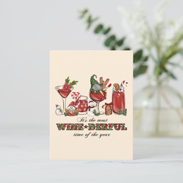 It's the Most Wine-derful Time Postcard (Standing Front)