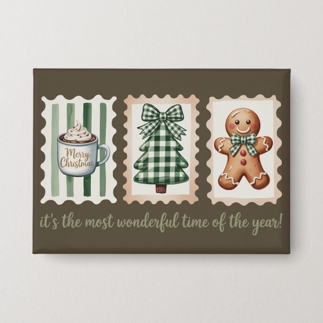 It's The Most Wonderful Time Christmas Gingerbread (Front)