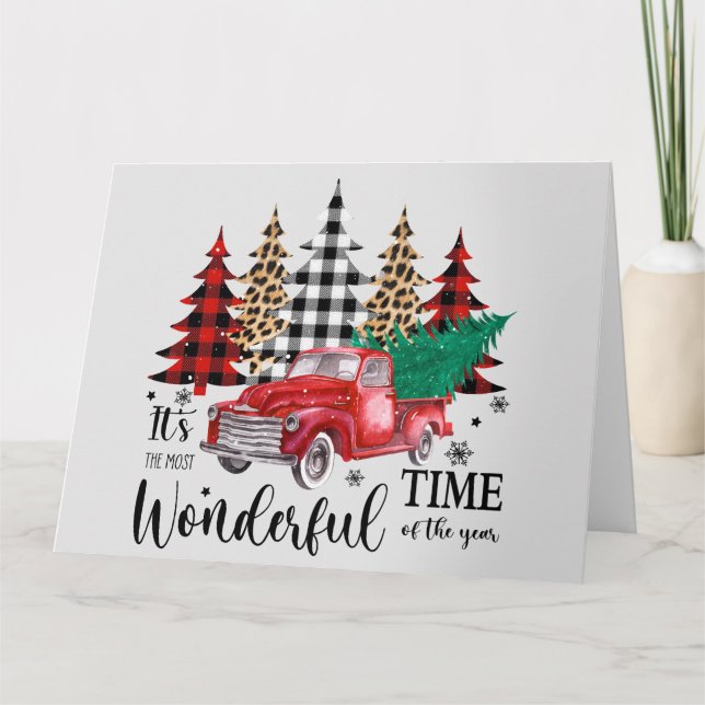 It's the most wonderful time Christmas greeting  Card (Front)