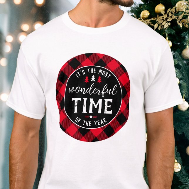 'It's the Most Wonderful Time' Christmas Red T-Shirt (Creator Uploaded)
