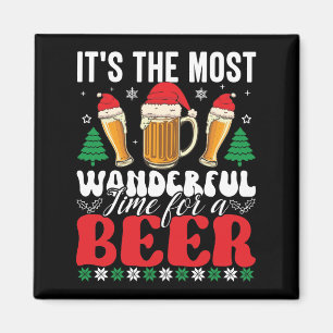 It's The Most Wonderful Time For A Beer Christmas Magnet