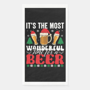 It's The Most Wonderful Time For A Beer Christmas Napkin