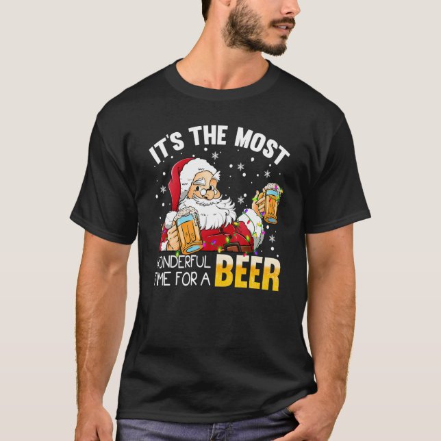 Its The Most Wonderful Time For A Beer Christmas S T-Shirt (Front)