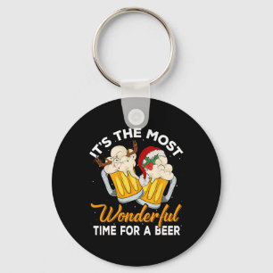 It's The Most Wonderful Time For A Beer Drinking C Keychain