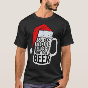 Its The Most Wonderful Time For A Beer Santa Hat C T-Shirt