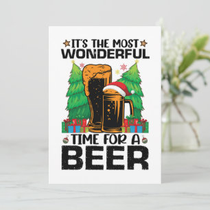 Its The Most Wonderful Time For A Beer Santa  Invitation